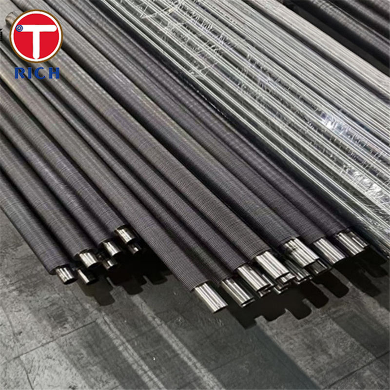 Spiraalgewonden naadloze L-snoerbuis van legeringsstaal voor hoogwaardige luchtwarmtewisselaars