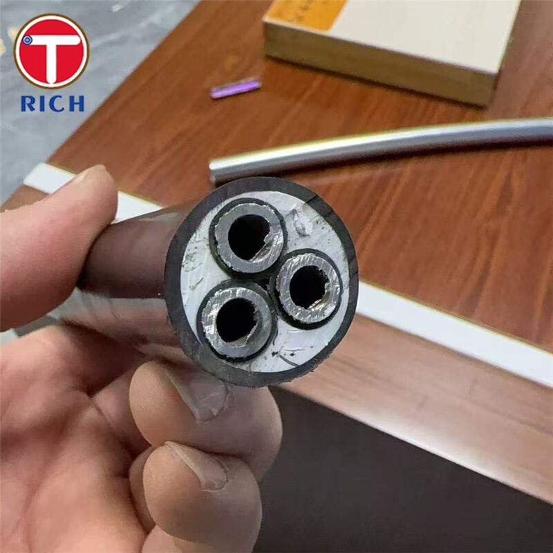 Naadloos buisje van ruwstaal met meerdere kernen met een plastische coating voor scheepsbouw in 304L/316L/Duplex 2205 en koudgetrokken/warmgewalste technieken